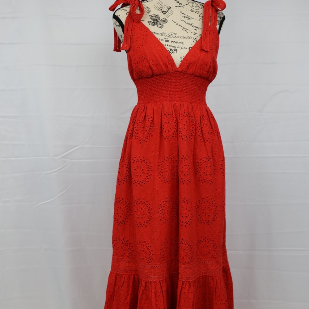 Beautiful Red Alice and Olivia maxi sun dress sz 0 NWT